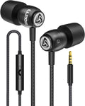 Ludos Clamor Wired Earbuds in-Ear Headphones, 5 Years Warranty, Earphones with Microphone, Noise Isolating Ear Buds for School, Kids, Women, Small Ear