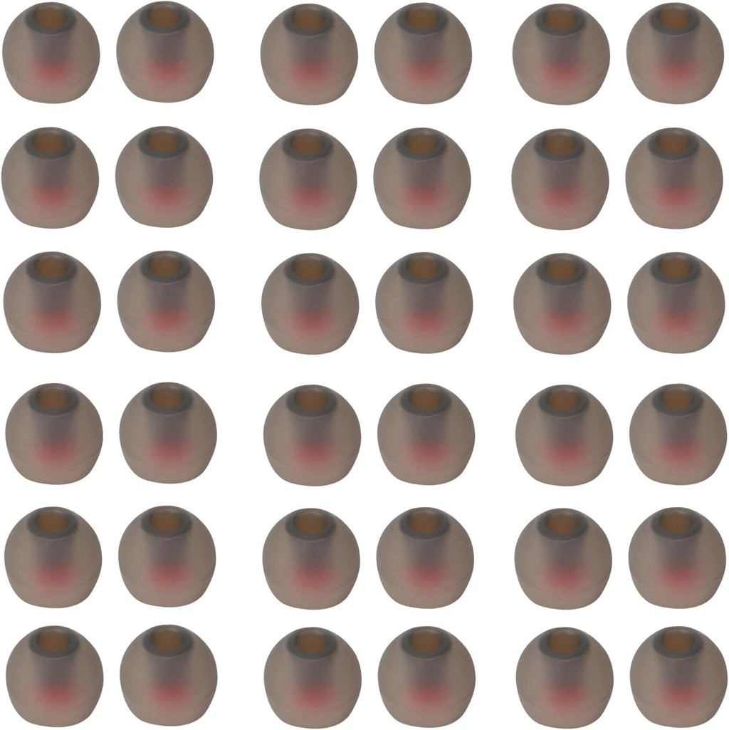 36 Pieces Medium Earbud Tips Soft and Comfortable Ear Bud Replacement Pieces Silicone Fit Most in-Ear Headphones，Inner Hole 3.8mm -5.5mm，Medium Black and Red Earbud Replacement Tips