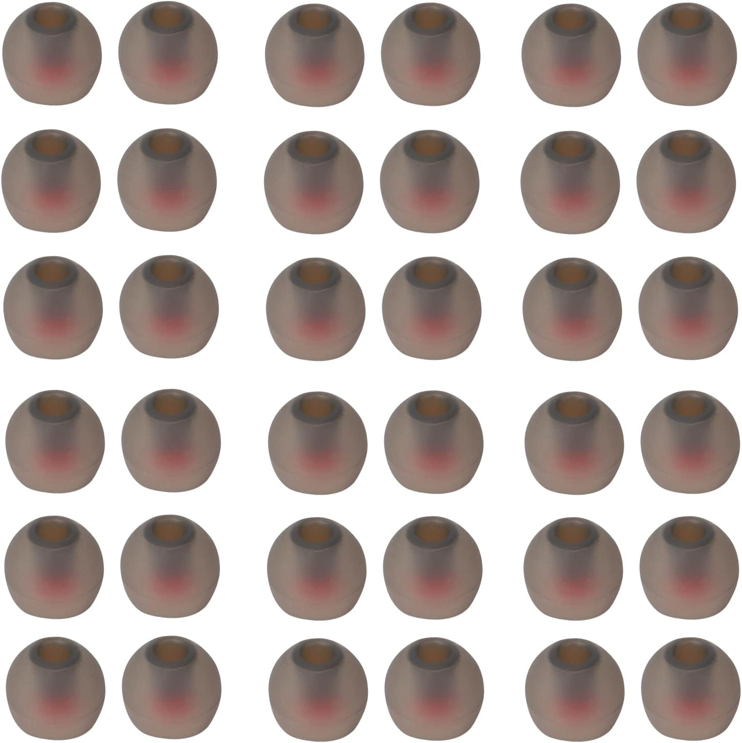 36 Pieces Medium Earbud Tips Soft and Comfortable Ear Bud Replacement Pieces Silicone Fit Most in-Ear Headphones，Inner Hole 3.8mm -5.5mm，Medium Black and Red Earbud Replacement Tips