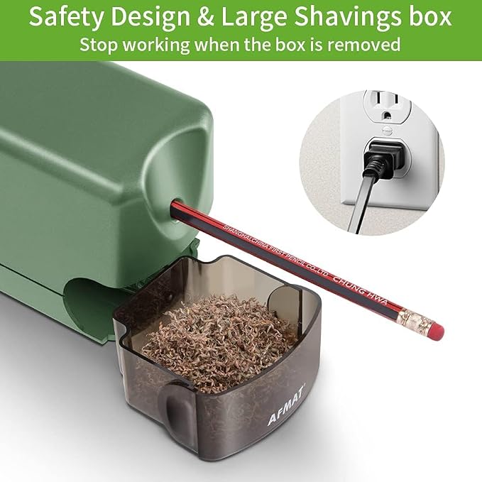 AFMAT 3 Pack Electric Pencil Sharpener, Heavy Duty Pencil Sharpener - Image 6