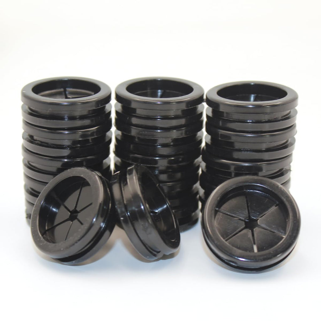 1 Inch Rubber Grommets for Wiring, 1 Inch Drill Hole 7/8 Inch ID, Firewall Grommets Automotive Cable Cords Hoses Protection, Double-Sided Rubber Plugs for Round Holes, 18 Pcs, 22x25 mm