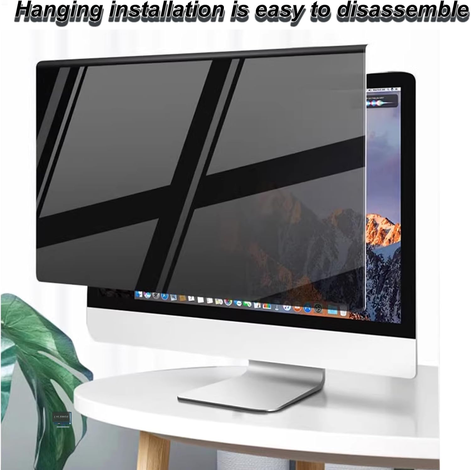 Hanging Computer Privacy Screen Protector Shield 25 inch 16:9 Widescreen Desktop Monitor, Anti Blue Light & Glare Filter - Compatible with LG Dell HP Acer and More (22.44X13.38 in)