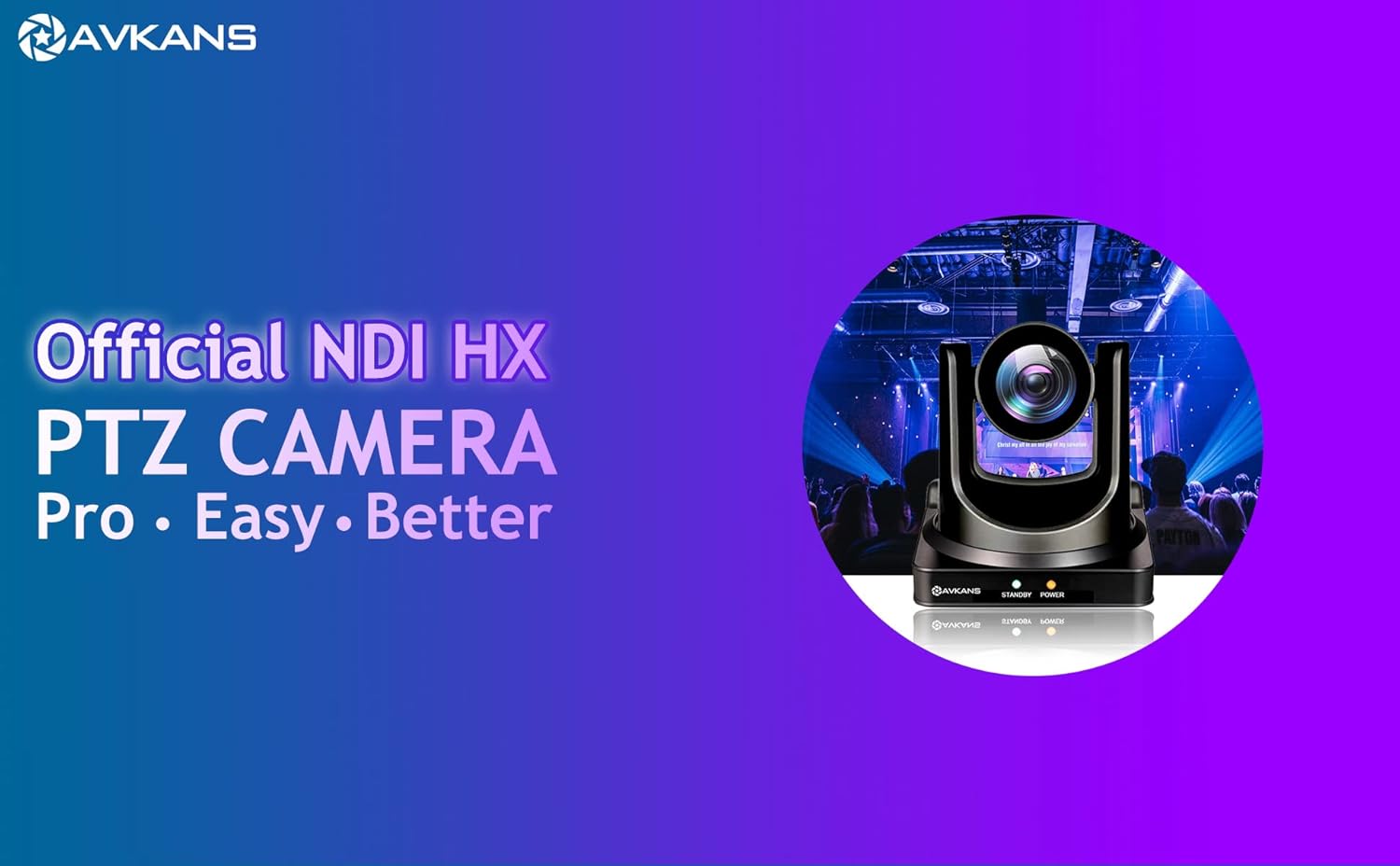 AVKANS 30X NDI PTZ Camera Kits - 2pcs 30X NDI Camera with 1pcs IP Joystick Controller Package for Church Live Streaming Video Production（2X AV-CM30-NDI and 1x AV-Joy-IP）