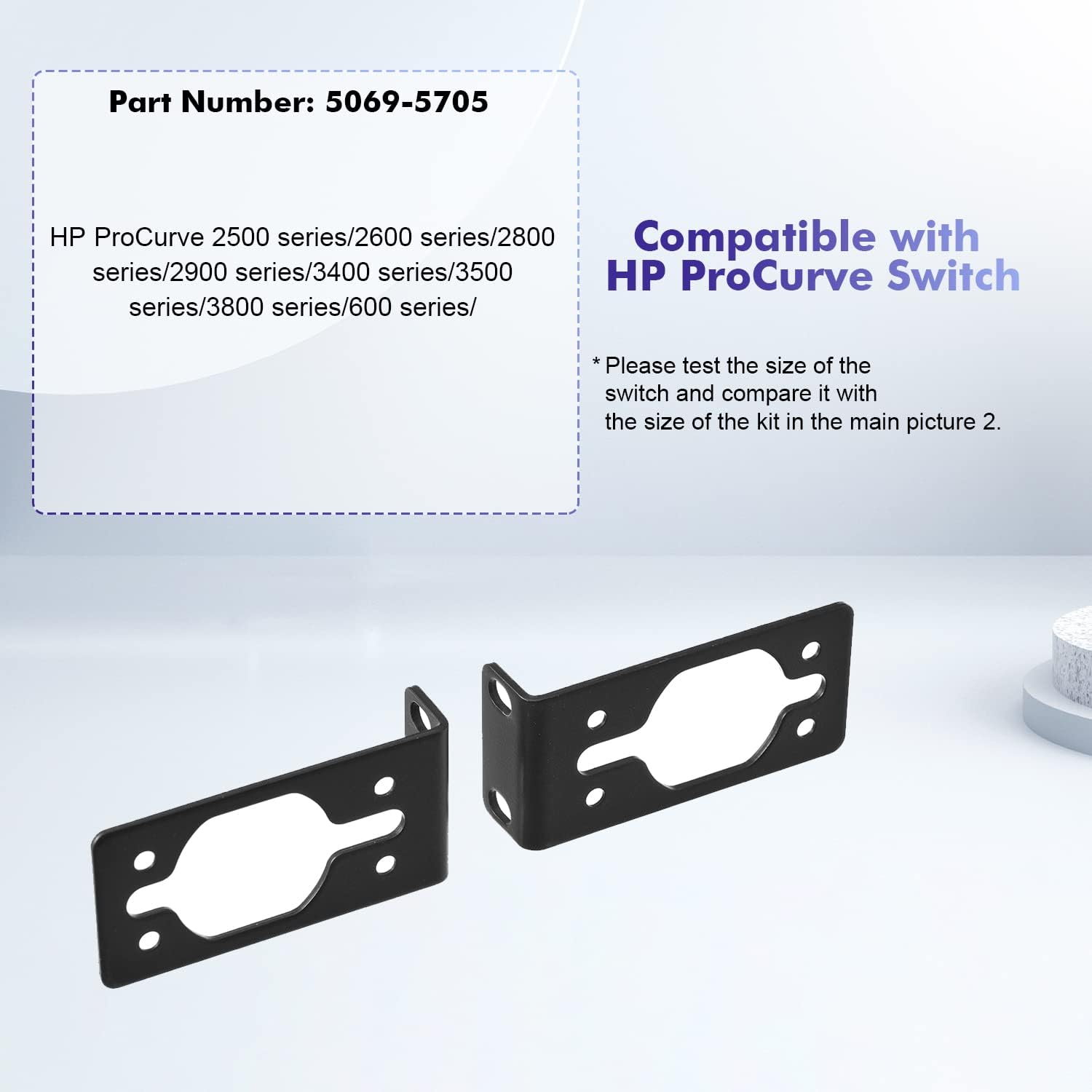 Rack Mount Kit 1U Universal Rack Ears for HP/ProCurve/Aruba/OfficeConnect/HPE Switches