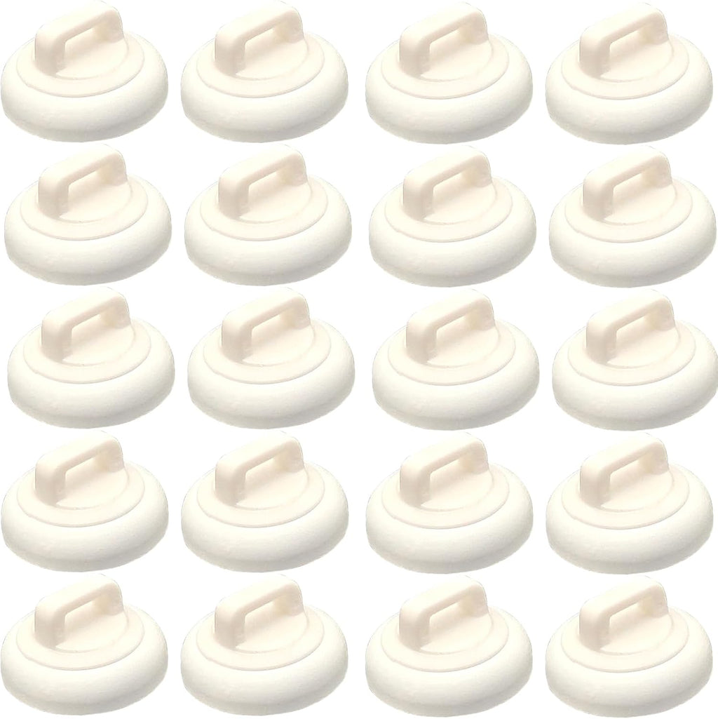 Magnetic Cable Zip Tie Mounts Clips Multipurpose Zip Ties Mount Base Holder Wire Cable Holder Mount Wire Clips Management for Home Office Marine Electrical Wiring (White, 20 Piece)