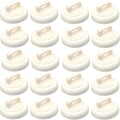 Magnetic Cable Zip Tie Mounts Clips Multipurpose Zip Ties Mount Base Holder Wire Cable Holder Mount Wire Clips Management for Home Office Marine Electrical Wiring (White, 20 Piece)