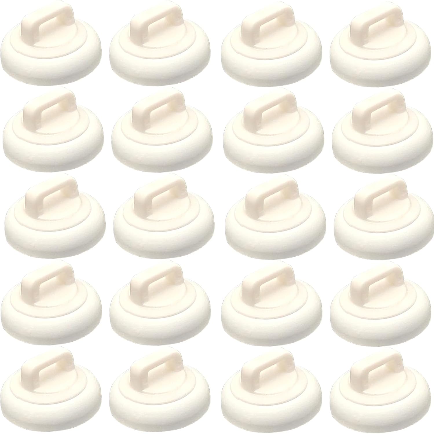 Magnetic Cable Zip Tie Mounts Clips Multipurpose Zip Ties Mount Base Holder Wire Cable Holder Mount Wire Clips Management for Home Office Marine Electrical Wiring (White, 20 Piece)