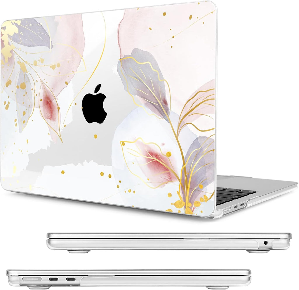 Compatible with MacBook Air 15 inch Case, M4 A3241/M3 A3114/M2 A2941 (Released 2025 to 2023), Hard Shell, Keyboard Cover, Screen Protector, Webcam Cover & Type-C Adapter, Vector Flower