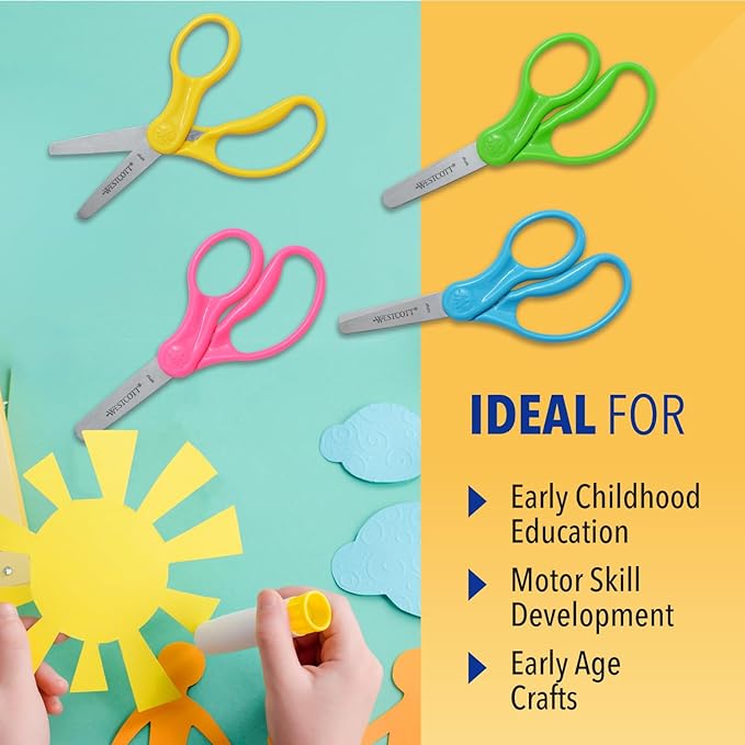 Westcott 5" Hard Handle Kids Scissors - Image 4