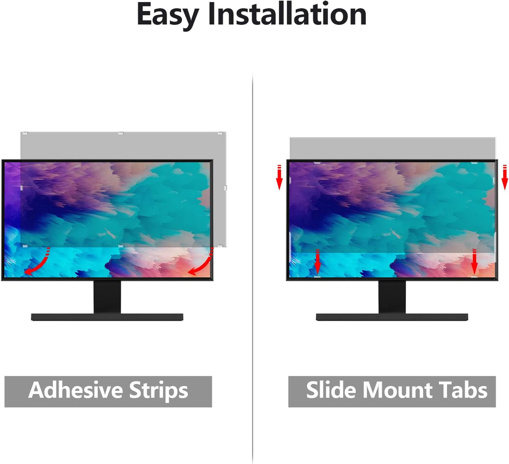 [5 Pack] 23 Inch Computer Privacy Screen Protector for 16:9 Widescreen Monitors-Anti-Glare & Blue Light Filter,Anti-Spy Film,Reduces Eye Strain (Fits Most Desktop Screens)