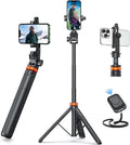 EUCOS 62" Phone Tripod, Tripod for iPhone & Selfie Stick Tripod with Remote, Extendable Phone Tripod Stand & Travel Tripod, Solidest Cell Phone Tripod Compatible with iPhone/Android