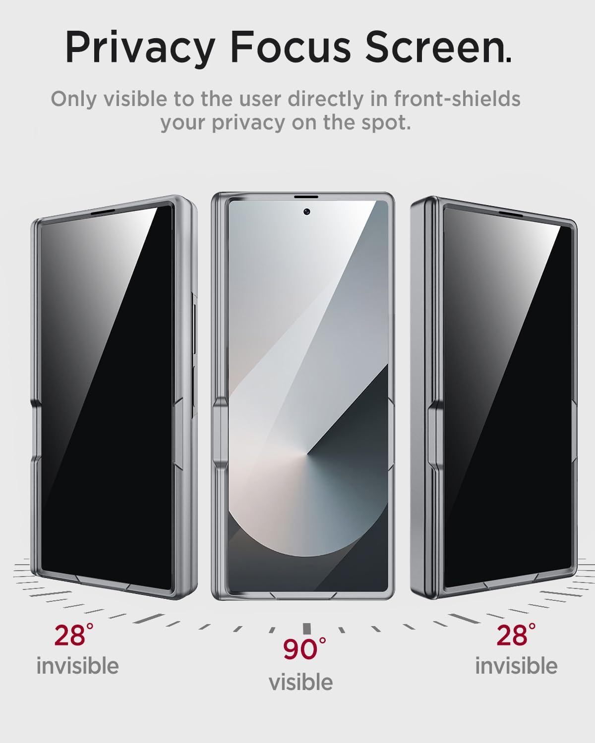 Miimall for Galaxy Z Fold 7 Case with Privacy Screen Protector, Built-in Adjustable Kickstand & Magnetic Hinge & Upgraded Camera Protection All-Inclusive Protective Cases for Galaxy Z Fold 7 5G Grey