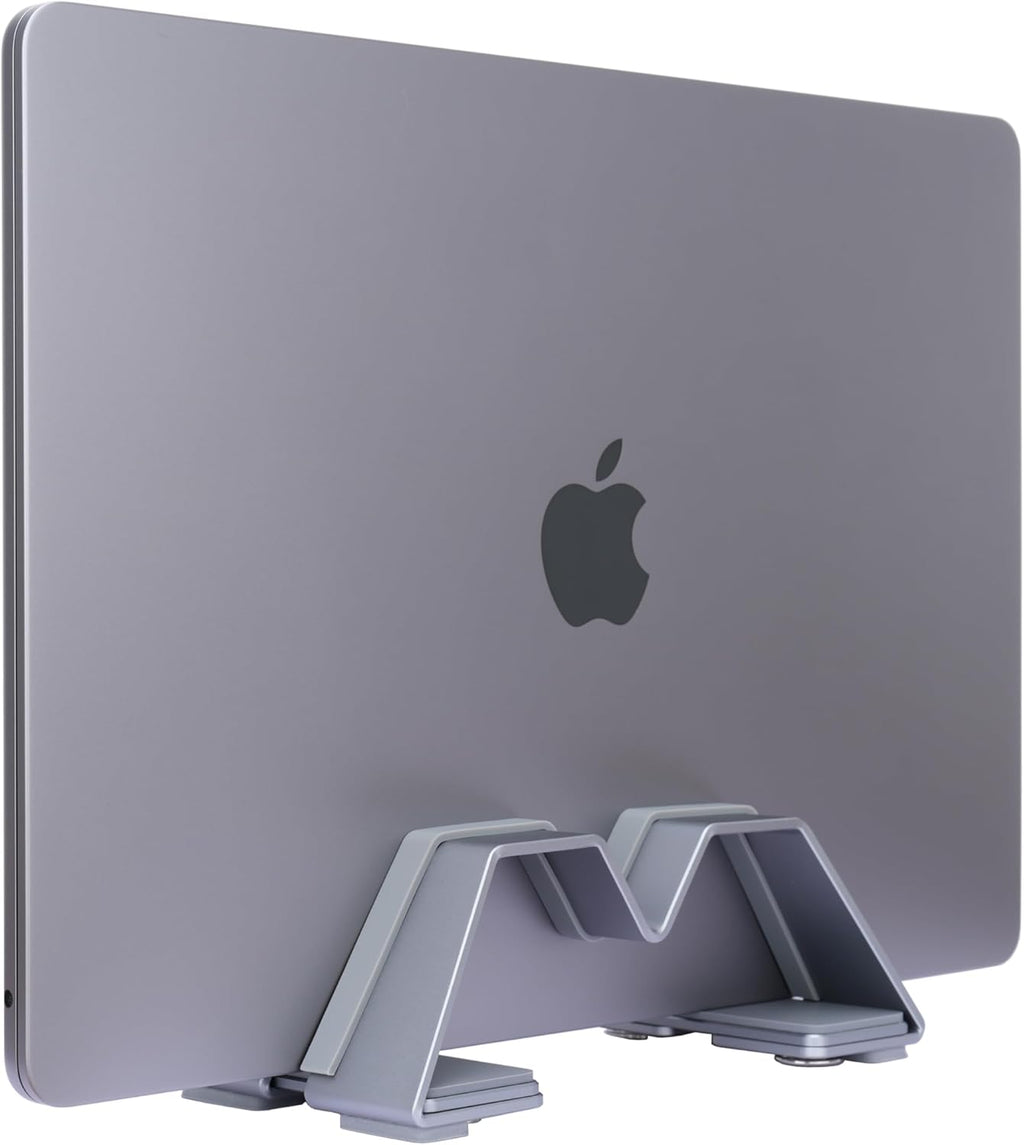 Adjustable Vertical Laptop Stand - Aluminum, Universal Fit for All Laptops (10-30mm Thickness) - Fashion Design, Adjustable Width, Anti-Slip & Scratch-Resistant, Patented Design