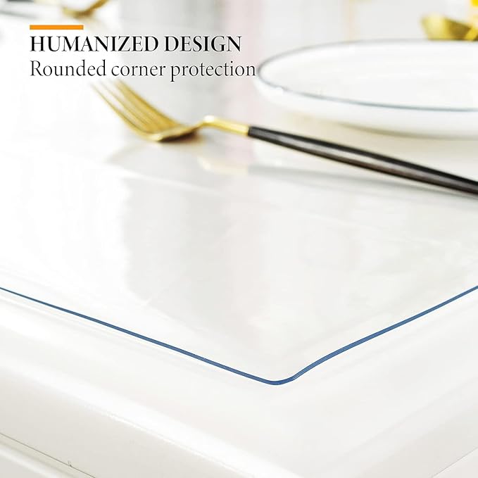 Deep Dream 1.5mm Clear Desk Cover Protector, 52×52 Inch Clear Desk Cover - Image 2