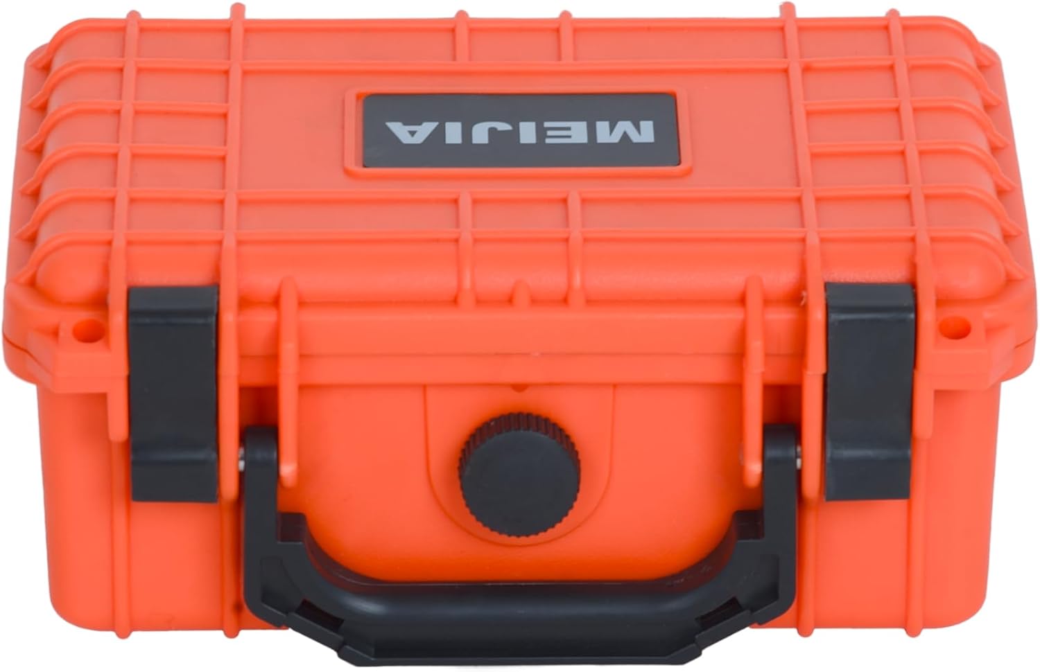 MEIJIA Portable All Weather IP67 Waterproof Protective Case, Hard Case,Camera Case With Customizable Foam,Fit Use of Drones, Cameras,Equipments, 8.12”x6.56”x 3.56” (Orange)