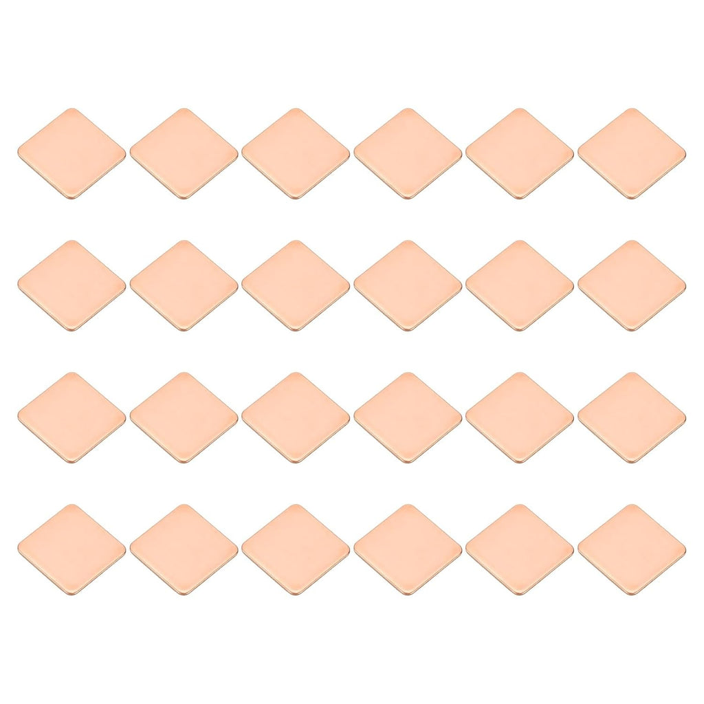 PATIKIL Copper Heatsink Pad Shims, 24 Pcs 15x15x0.8mm Copper Pad Shim IC Chipset GPU CPU Thermal Heatsink for Cooling Laptop Desktop Computer