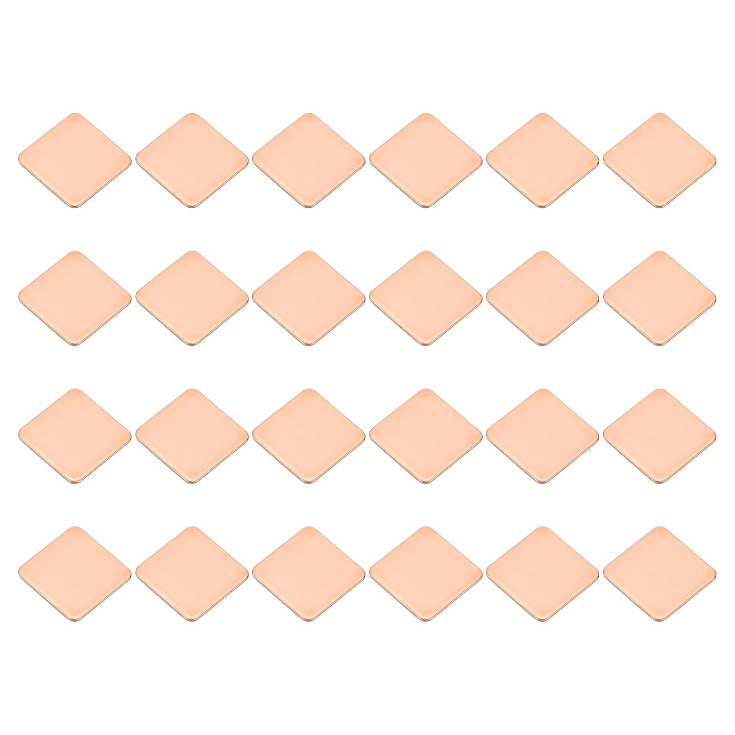 PATIKIL Copper Heatsink Pad Shims, 24 Pcs 15x15x0.8mm Copper Pad Shim IC Chipset GPU CPU Thermal Heatsink for Cooling Laptop Desktop Computer