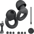 Earplugs for Sleeping & Noise Reduction - Soft Silicone Earplugs with 7 Pairs Ear Tips & One Connection Cord, Hearing Protection for Sleeping, Concerts, Work & Sound Reduction 25dB-30db