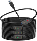 LDKCOK Active USB 3.0 Extension Cable 100ft– Male to Female Extender Cord, USB Extension Cable for USB Flash Drive, Card Reader, Hard Drive, Keyboard, PlayStation, Xbox, VR, Printer, Camera, Laptop