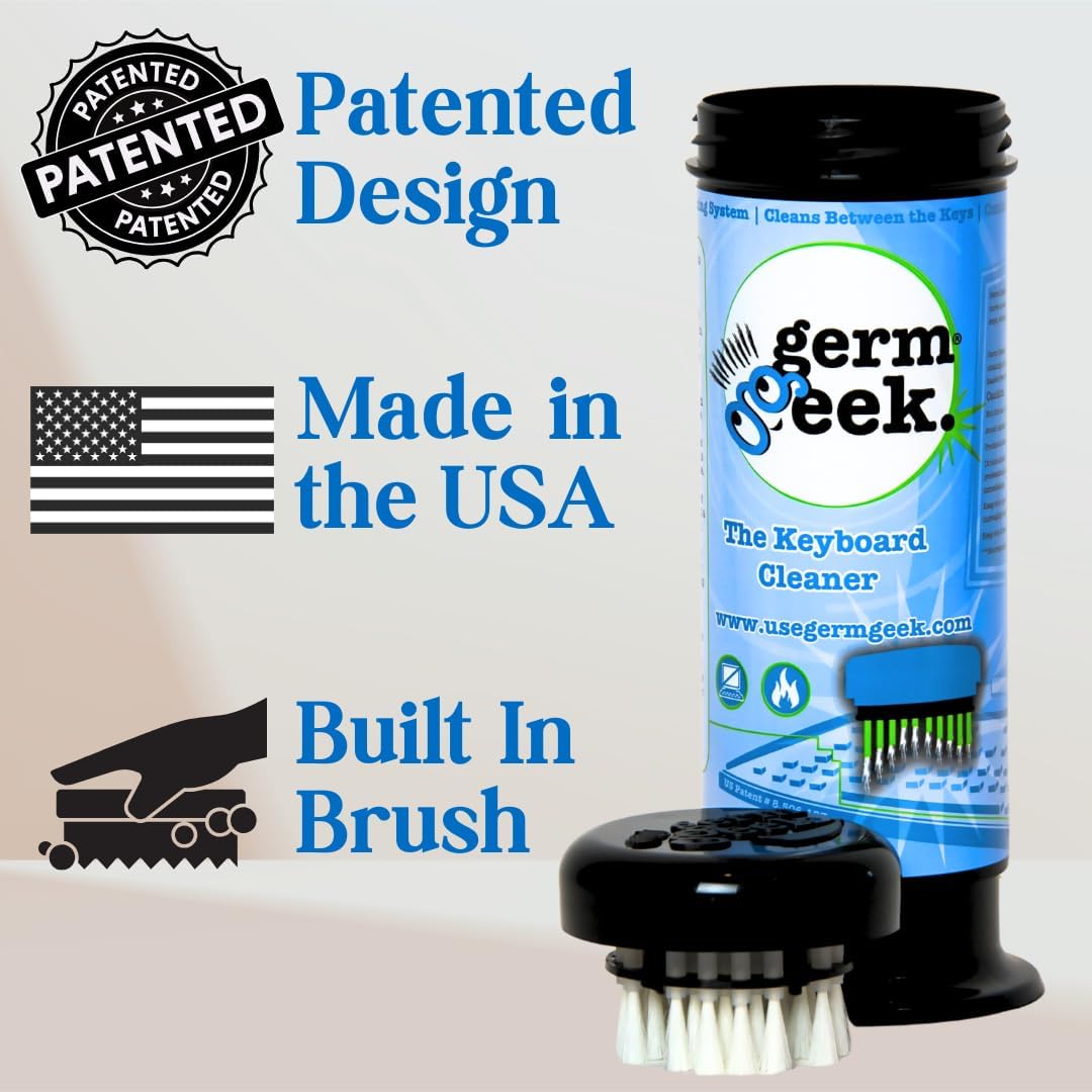 Keyboard & Electronics Cleaning Kit | Patented Precision Brush | Multi-Purpose Tool for MacBook, Laptop, Phone & AirPods | USA-Made, Eco-Friendly & Safe Computer Cleaner
