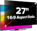 [2-Pack HD Computer Privacy Screen 27 inch, Upgraded Monitor Privacy Screen for 16:9 Widescreen Removable Anti Glare Computer Screen Cover and Blue Light UV-Blocking Screen Privacy Filter