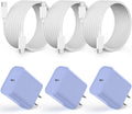 Apple iPhone 16 15 Charger Fast Charging [Apple MFi Certified]3Pack 20W USB Type C Charging Block with Long 6 FT Fast Charging Cable for iPhone 16/16 Pro/Pro Max,iPhone 15/15 Pro Max/Plus/iPad(Purple)