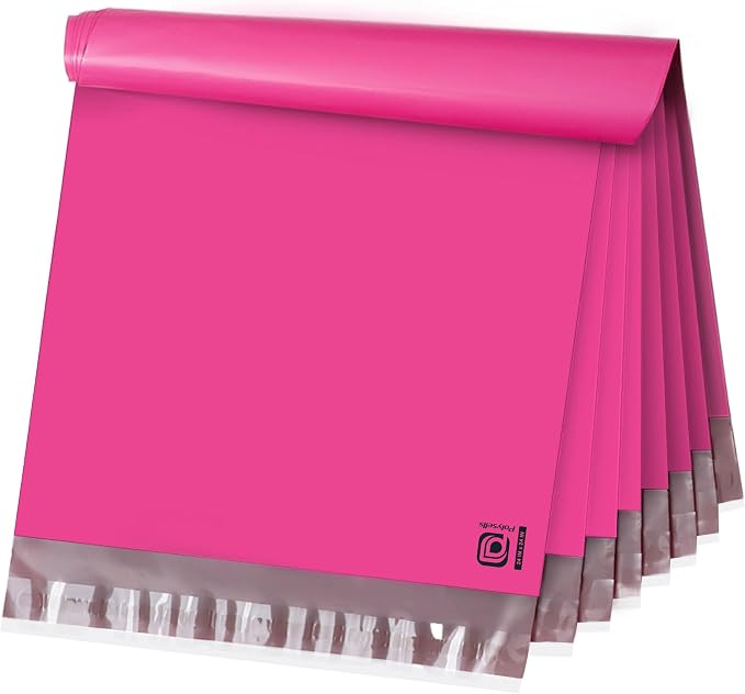 POLYSELLS 100 pcs 24x24 Inches Pink Poly Mailers Shipping Envelopes, Strong by POLYSELLS