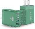 40W USB C Charger Cube, 2-Pack Wall Plug Fast Charging Block, 4-Port QC +PD Power Adapter Multiport Brick Type C Box for iPhone 16/15/14/13/12/11 Pro, XS/XR/8/7, Tablets, Cellphones Charger
