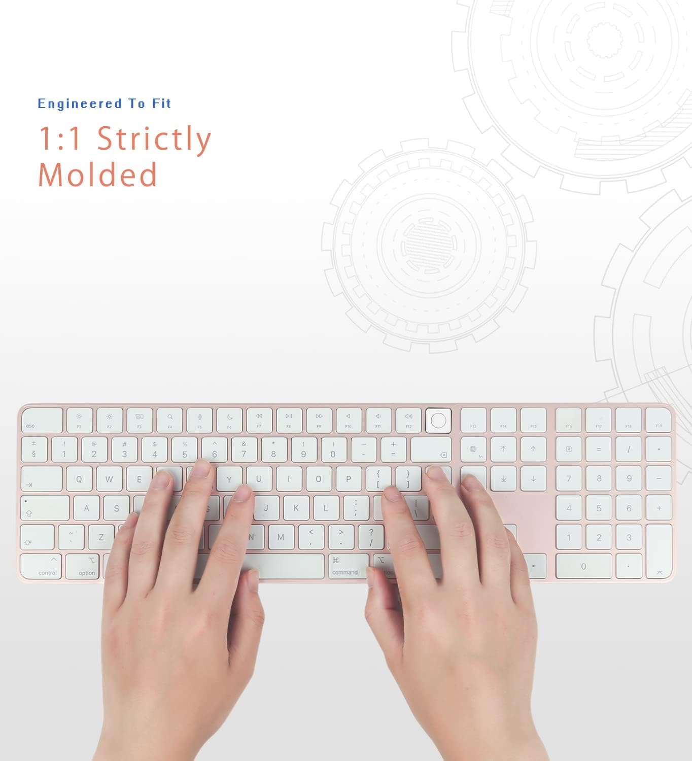 [Not for 2024 Release A3119] Keyboard Cover for iMac Magic Keyboard (Europe Layout 7 Shape Enter Key)(Model A2520, Touch ID Version, with Numeric Key) Ultra Thin Clear Protector Skin