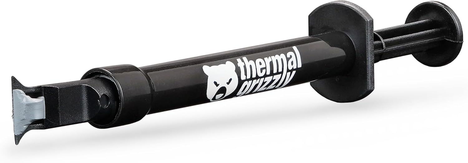 Thermal Grizzly - Duronaut - Enhanced Durability & High Performance Thermal Paste - for Maximum Conductivity While Overclocking CPU/GPU/PS4/PS5/Xbox with 12 Cleaning Wipes 6 Wet & 6 Dry (2g + Wipes)