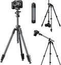 ULANZI TT59 Horizontal Overhead Photography Tripod, 68.9" Foldable Professional Camera Tripod Stand with Uka Quick Release Panoramic Ball Head for Mirrorless Camera/DSLR/Phone/Camcorder and All