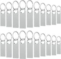 20 Pack 8GB USB Flash Drive with Keychains, Wooolken Sleek Metal USB 2.0 Thumb Drives Memory Stick for PC Laptop Computer(Sliver)
