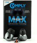 Comply TrueGrip MAX | Premium Memory Foam Replacement Earbud Tips for Samsung Galaxy Buds3 Pro | Long Lasting Comfort, MAX Durability, Secure Fit, Superior Noise Isolation| Black (Small) (1 Pair)