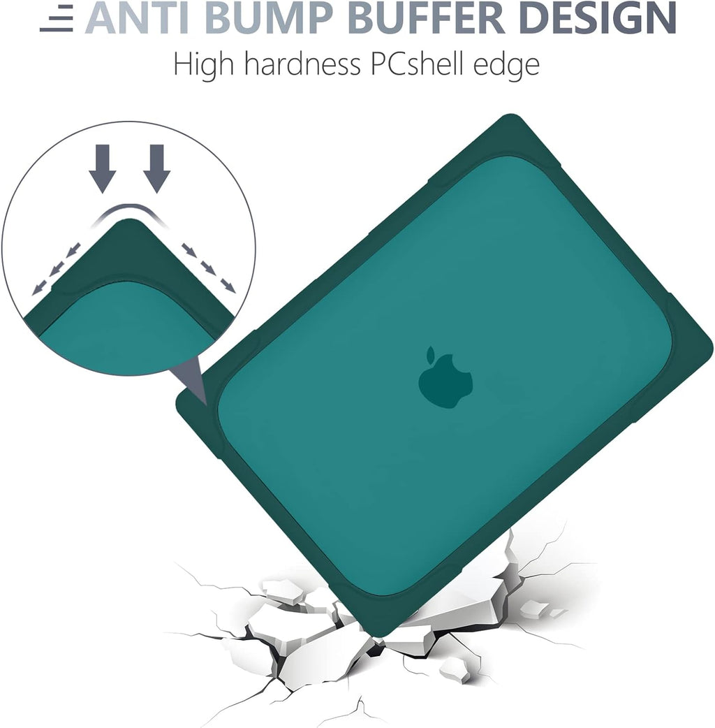 Batianda for New MacBook Air 13.6 inch Case 2025 M4 2024 2022 Release Model A3240 A2681(M2) A3113(M3), Heavy Duty Shockproof Protective Hard Shell with Fold Kickstand & Keyboard Cover, Teal