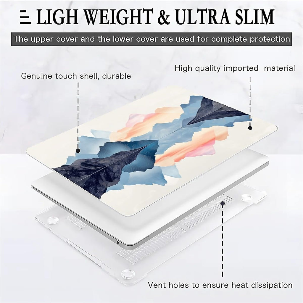 Compatible with MacBook Air 13.3 13.6 Inch Case 2022 2021 2020 2019 Plastic Hard Shell Case Cover,13.3 Pro(A1706/A1708/A1989/A2159/A2289/A2338), Mountains and Water