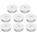 Desk Grommet 2" (50 mm), Desk Hole Cover for Cables White, Cable Grommet ABS Plastic, Desk Hole Grommet for Office and Home Table Cable, Detachable & Flexible Cable Cord Organizer-8 Pcs