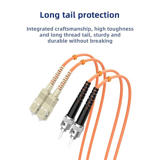 SC/UPC to ST/UPC Fiber Patch Cable OM1 Multimode Duplex 62.5/125μm 75M/246FT - Image 5