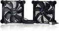 USB Dual 120mm Quiet Fan, 5V USB Portable Cooling Fan for Flat Panel TV Receiver Router DVR PlayStation Xbox Computer Cabinet Cooler