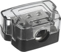BOJACK 3 Way Power Distribution Connecting Block 1x0/2/4 Gauge Input 3x4/8 Gauge Output Power Distribution Block for Car Amplifier Audio Splitter