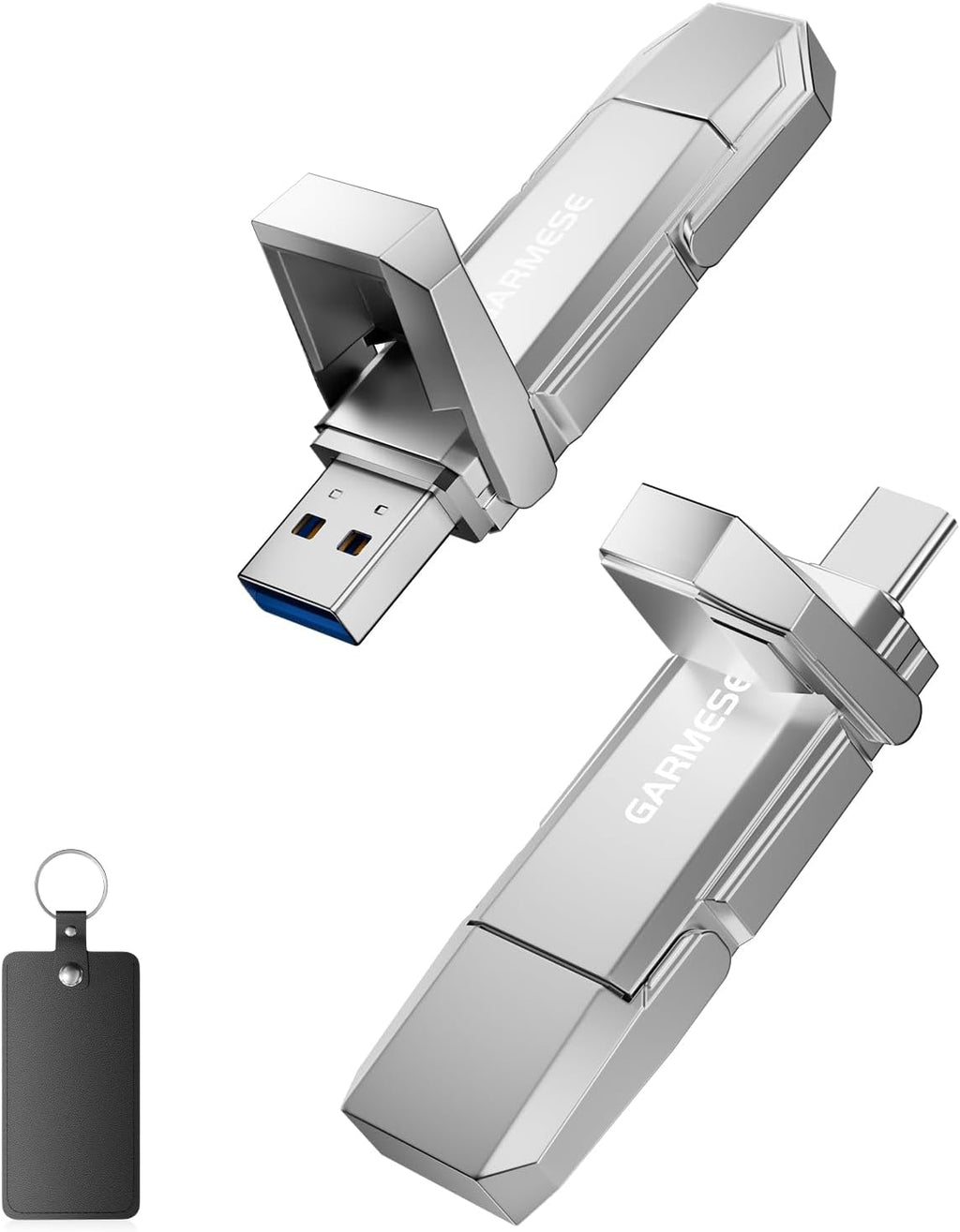 128GB USB C Flash Drive Up to 450MB/s USB 3.2 Solid State Thumb Drive 2-in-1 Dual Flash Drive Data Storage Memory Stick Compatible with Smartphone Tablet Computer Game Console