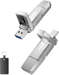 128GB USB C Flash Drive Up to 450MB/s USB 3.2 Solid State Thumb Drive 2-in-1 Dual Flash Drive Data Storage Memory Stick Compatible with Smartphone Tablet Computer Game Console