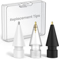 Delidigi 3 Pack Replacement Tips Compatible with Apple Pencil Pro/2nd Generation/1st Gen/USB C, Wear-Resistant iPencil Nibs Accessories Fine Point Precise Control Pen Like Tips