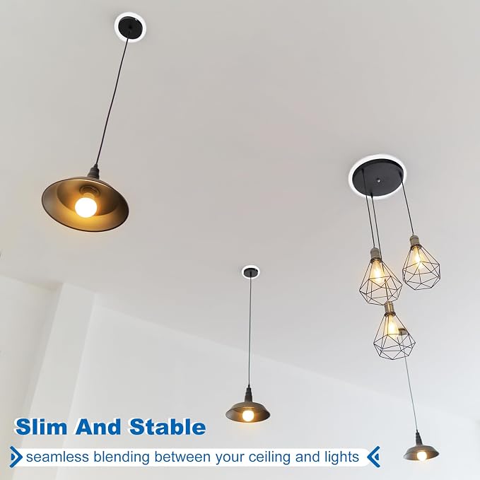 PATIKIL 4.3" ID 6.7" OD Plastic Trim Ring, Ceiling Light Goof Rings Matte - Image 6