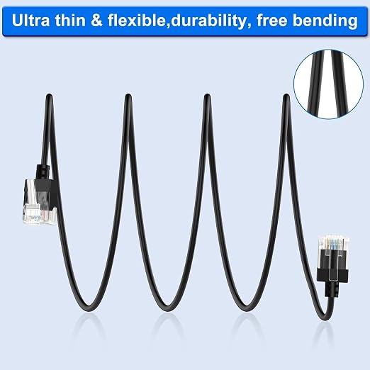 Cat6A Ethernet Cable 90 Degree Downward Angled 30FT 3 Pack, Flexible Slim & - Image 6