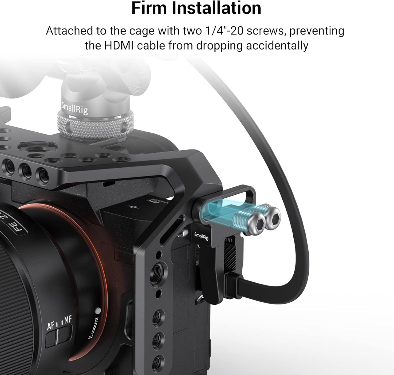 SmallRig Cable Clamp for Sony A7RIII / A7III / A7R IV / A7 II, for FUJIFILM for Nikon Z5/Z6/Z7, for Canon RP – 3637