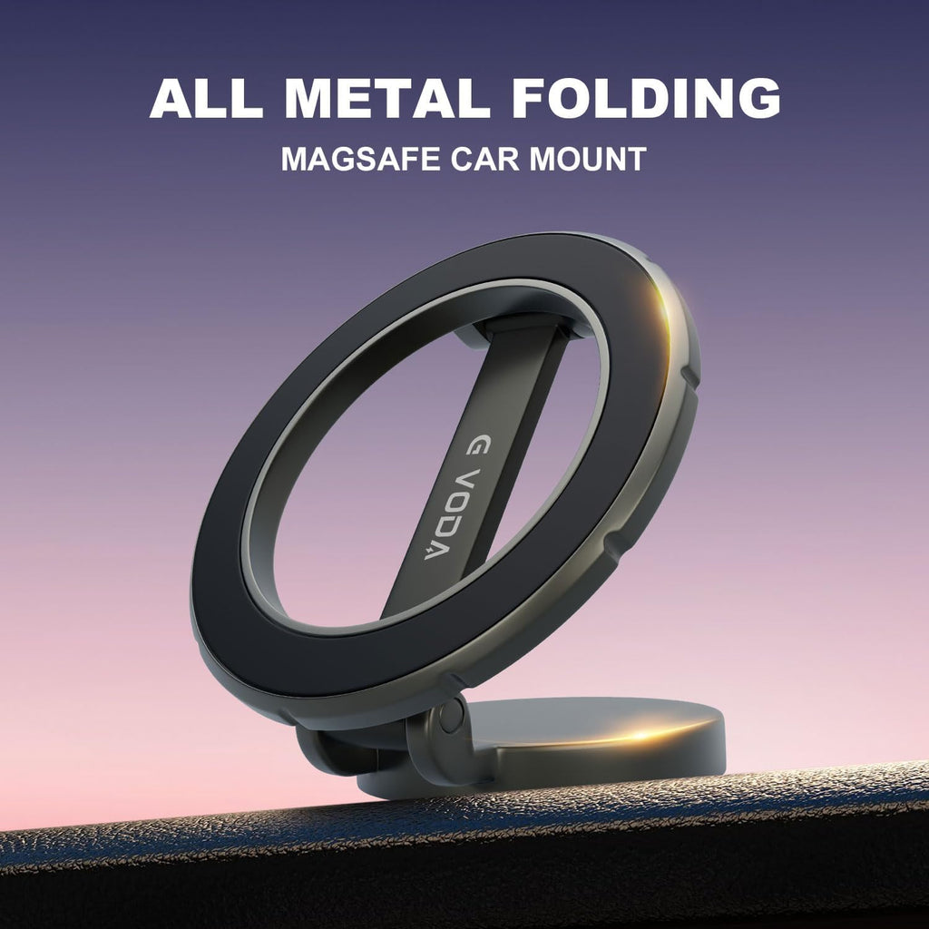 Fits MagSafe Car Mount for Car Dash&Tesla Screen[All-Metal] Ultra Magnetic Phone Holder for car, 360° Adjustable Car Phone Mount for iPhone 16 15 14 13 Pro Max ，Metal