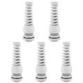 Strain Relief Cord Connector,LISTENJIALE 5Pcs NPT 1/2" Waterproof Cable Gland Flex Spiral Strain Relief Adjustable 6-12mm Cable Connector Nylon Joint with Gaskets(Grey)