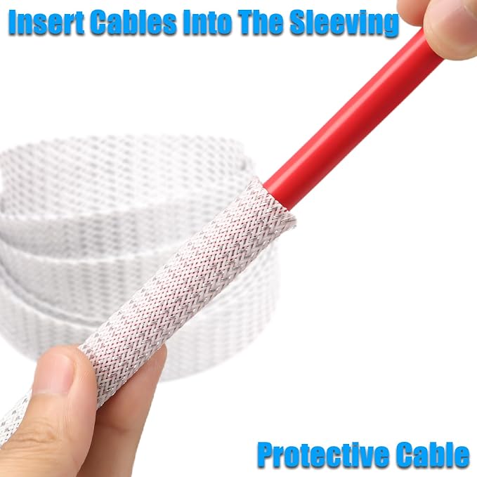 25ft PET Expandable Braided Cable Sleeve 1/6inch Pet Braided Cable Sleeve - Image 4