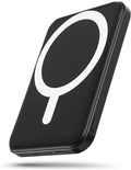 podoru for Magsafe Battery Pack, 5000mAh Magnetic Power Bank with Type-C Cable 20W PD Fast Charging Lighting Input Wireless Portable Charger for iPhone 16/15/14/13/12/ All Series-Black