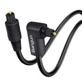 90 Degree Toslink Optical Audio Cable 4ft, Slim S/PDIF Digital 360 Degree Right by Bangun